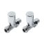 15mm Modern Straight Radiator Valves Chrome (Pair)
