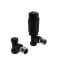 K-Design Black Angled TRV Thermostatic Radiator Valve Pack