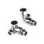 15mm Modern Corner Radiator Valves Chrome (Pair)