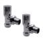 15mm Modern Angled Radiator Valves Chrome (Pair)