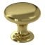 Brushed Brass 38mm Round Door Knob (Single)