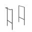 Marina Optional Frame with Integrated Towel Rail - Black