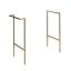 Marina Optional Frame with Integrated Towel Rail - Brushed Brass