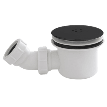 Black 90mm Fast Flow Shower Waste