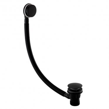 Matt Black Easyclean Clicker Combination Bath Waste