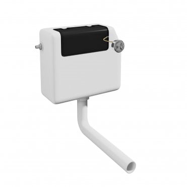 Dual Flush Concealed Toilet Cistern Front & Top Access with Chrome Button