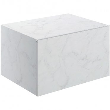 Adder 600mm Wall Hung Storage Drawer - White Marble