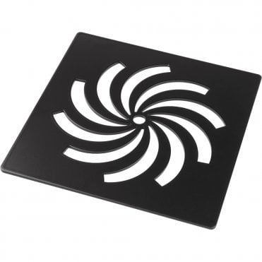 Ultra-Slim Shower Tray Waste Cover - Matt Black
