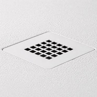 White 125mm x 125mm Waste Cover for Naturals Shower Trays