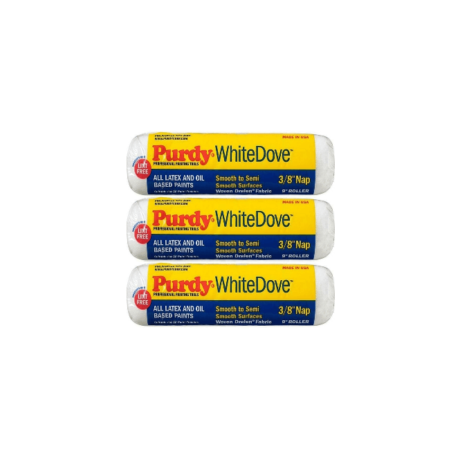 PURDY 3x Pro-Extra White Dove Paint Roller Sleeve 228mm x 44mm (9