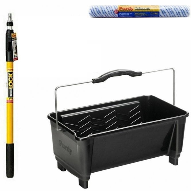 PURDY 5 Gallon Bucket, 4-8 Foot Extension Pole & 12