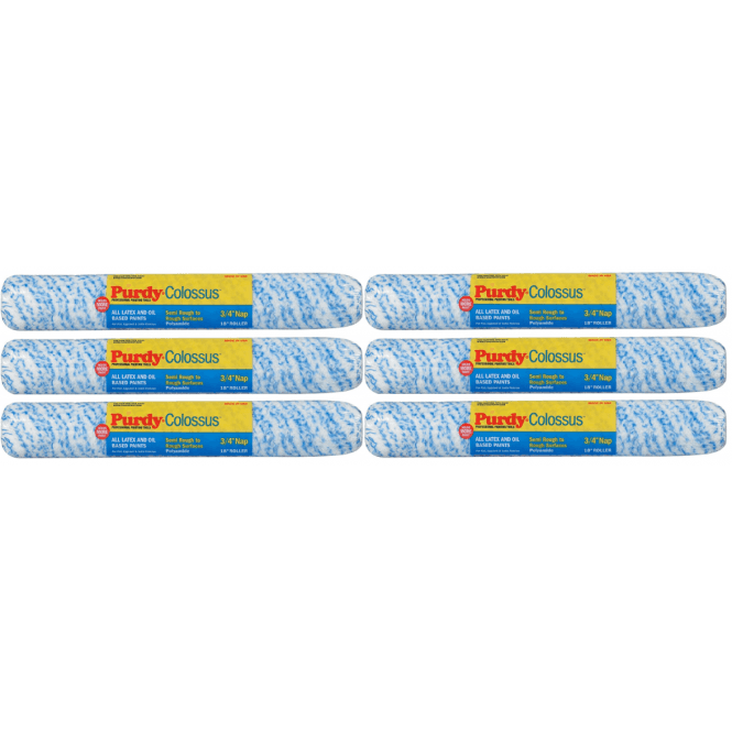PURDY 6x Colossus Paint Roller Sleeve 305mm x 38mm (3/4
