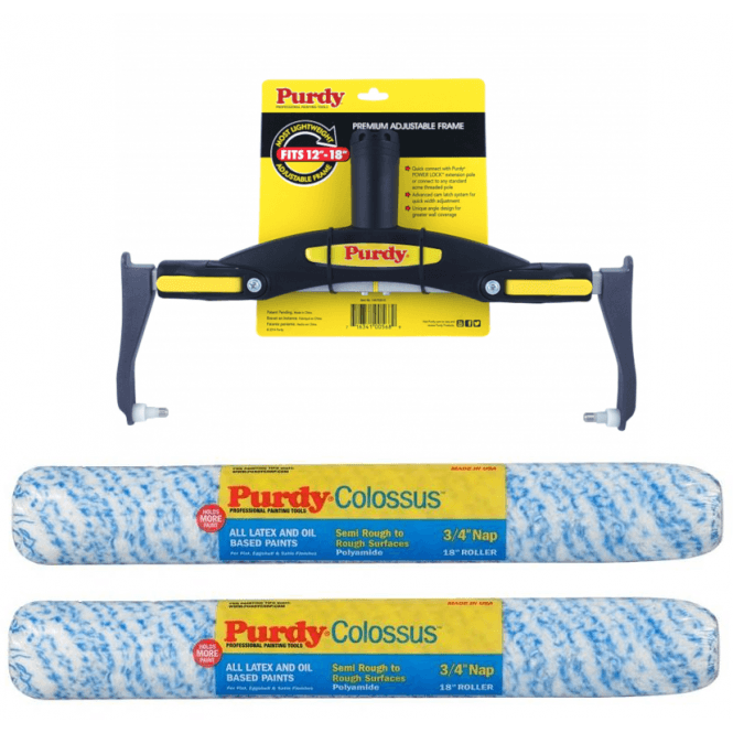 PURDY Adjustable Roller Frame + 2 x 18