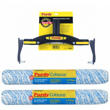 Adjustable Roller Frame + 2 x 18" Colossus (1/2" Nap) Refills