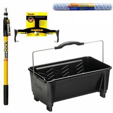Paint Bucket, 12-18" Roller Frame & Sleeve & 1-2ft Extension Pole