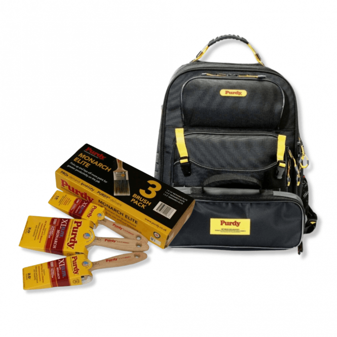 PURDY Painter's Backpack & Monarch Elite Brush Set