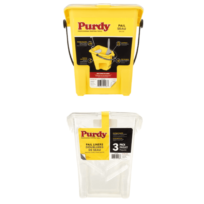 PURDY Painter's Pail + Pail Liners Pack of 3 Duo Pack
