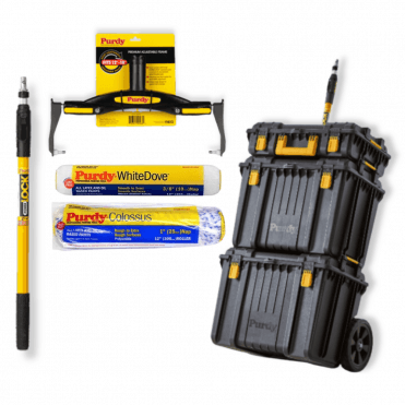 Painter's Storage Box, Adjustable Frame, 2-4ft Pole & 4 Roller Sleeves