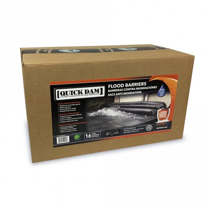 Quick Dam 1.5m Water Activated Flood Barrier - Pack of 16