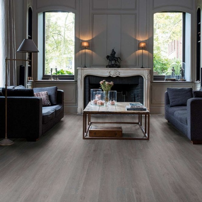 Quick-Step Blos Base Vinyl Flooring Silk Oak Dark Grey