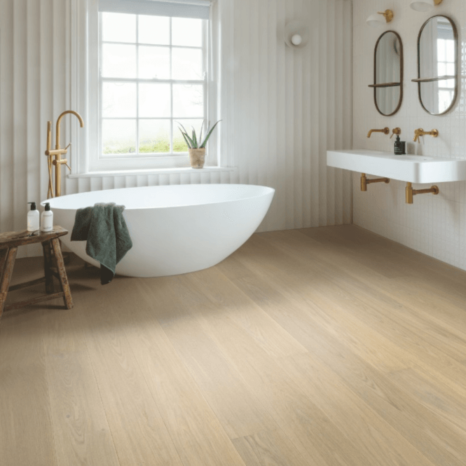 Quick-Step Cascada Hardwood Flooring Lily White Oak Extra Matt