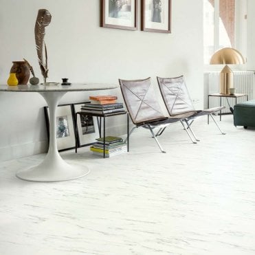 Oro Vinyl Stone Flooring Marble Carrara White