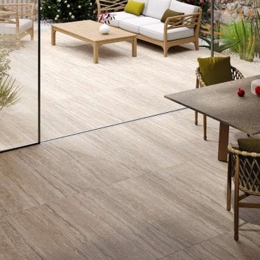 Tiberius Beige Porcelain Paving 1200x600mm