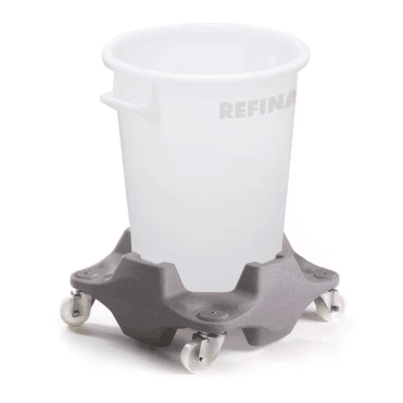 Plastic mixing tub trolley