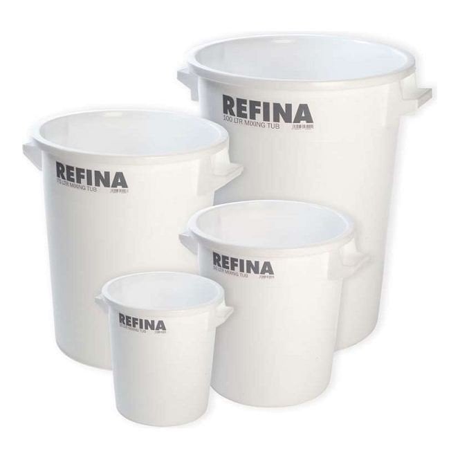 Refina X-1 Large White Plastering Rendering Plaster Mixing Bucket