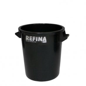 x-2 Plastic Mixing Tub 50L Black 450x470mm With Side Handles