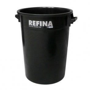 x-2 Plastic Mixing Tub 100L Black 520x670mm With Side Handles