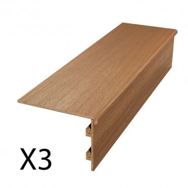 StepUp White Oak Tread Riser Stair Cladding - 3 Steps Pack