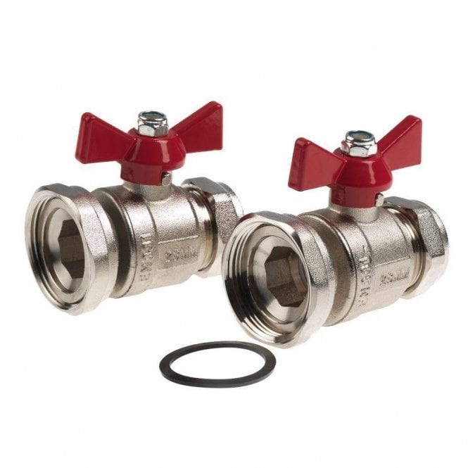 Rob Pond 22mm Perfect Heating Pump Valves & Tee Handle (Pair) - PPV22