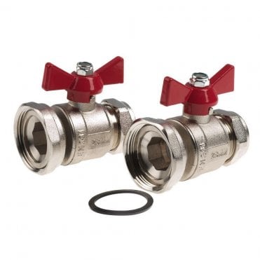 22mm Perfect Heating Pump Valves & Tee Handle (Pair) - PPV22