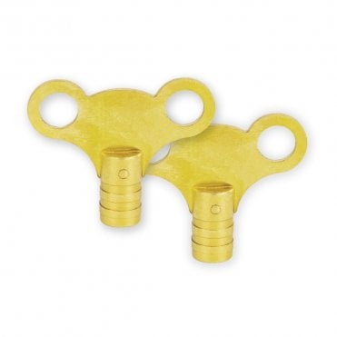 Brass Clock Type Radiator Air Bleed Key (Pack of 2) - 80107