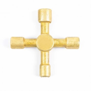 Brass Multi Purpose 4 Way Key - 80002