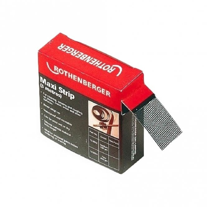 Rothenberger Maxi Abrasive Webbed Medium Grade Cleaning Strip 5m Roll - 130002