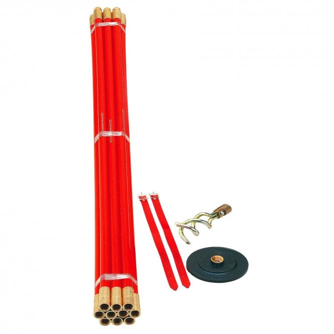 Rothenberger Universal Set of 10 Drain Rods with Plunger, Worm Screw & Straps - 130080