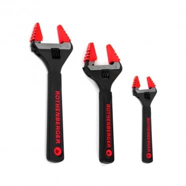 Wide Jaw Adjustable Wrench Set with Softgrip Handles - 6", 8" & 10" - 18047