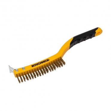 Soft grip Brass Wire Brush 14"