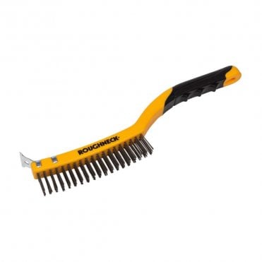 Soft grip Stainless Steel Wire Brush 14"