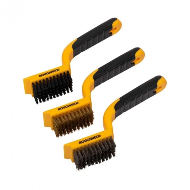 Roughneck Soft grip Wire Brush Set 3Pc