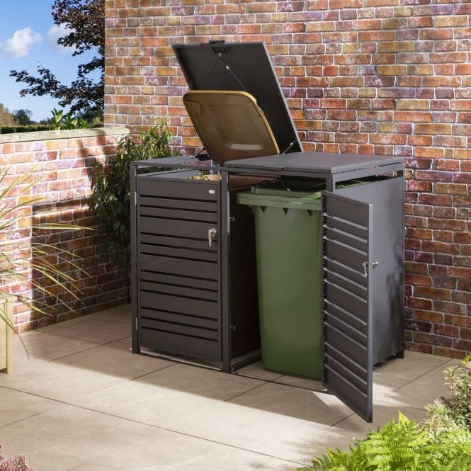 Rowlinson Anthracite Chelsea Double Bin Store