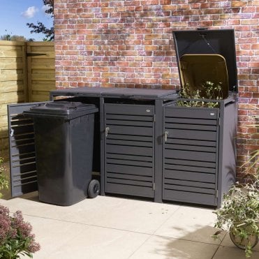 Anthracite Chelsea Triple Bin Store