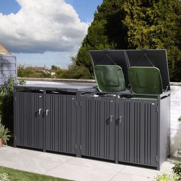 Anthracite Wimbledon Quadruple Bin Store
