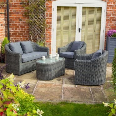 Bunbury Grey Weave 4-Piece Sofa Set