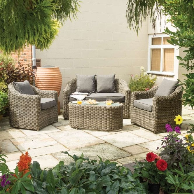 Rowlinson Bunbury Natural Weave 4-Piece Sofa Set