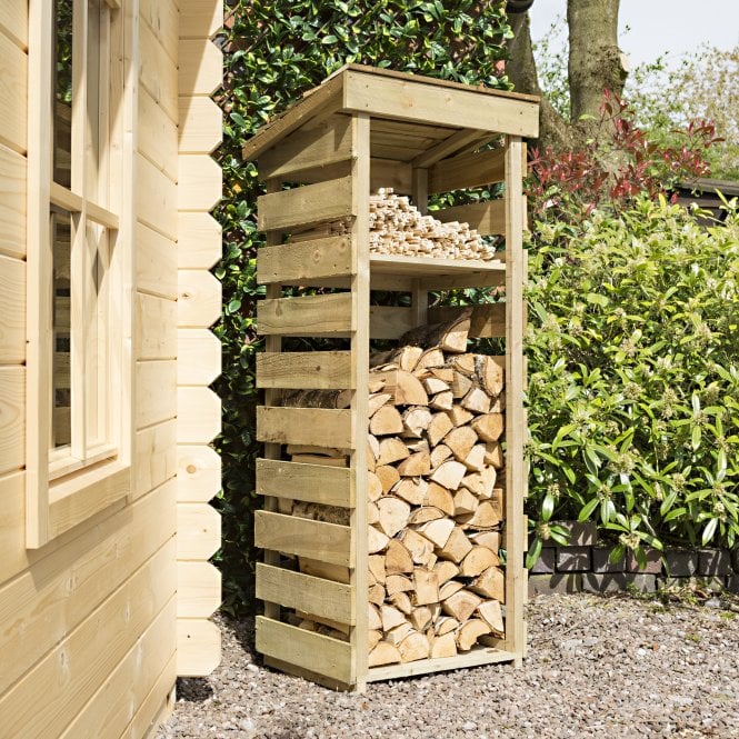 Rowlinson Garden-Tidy Pressure Treated Narrow Log Store 620X1560mm