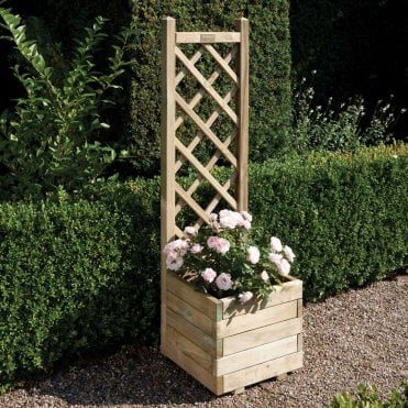 Grow-Your-Own Square Planter with Lattice 400mm