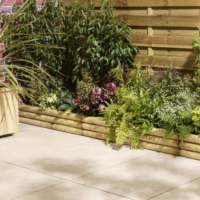 Rowlinson Horizontal Log Edging Pack of 2